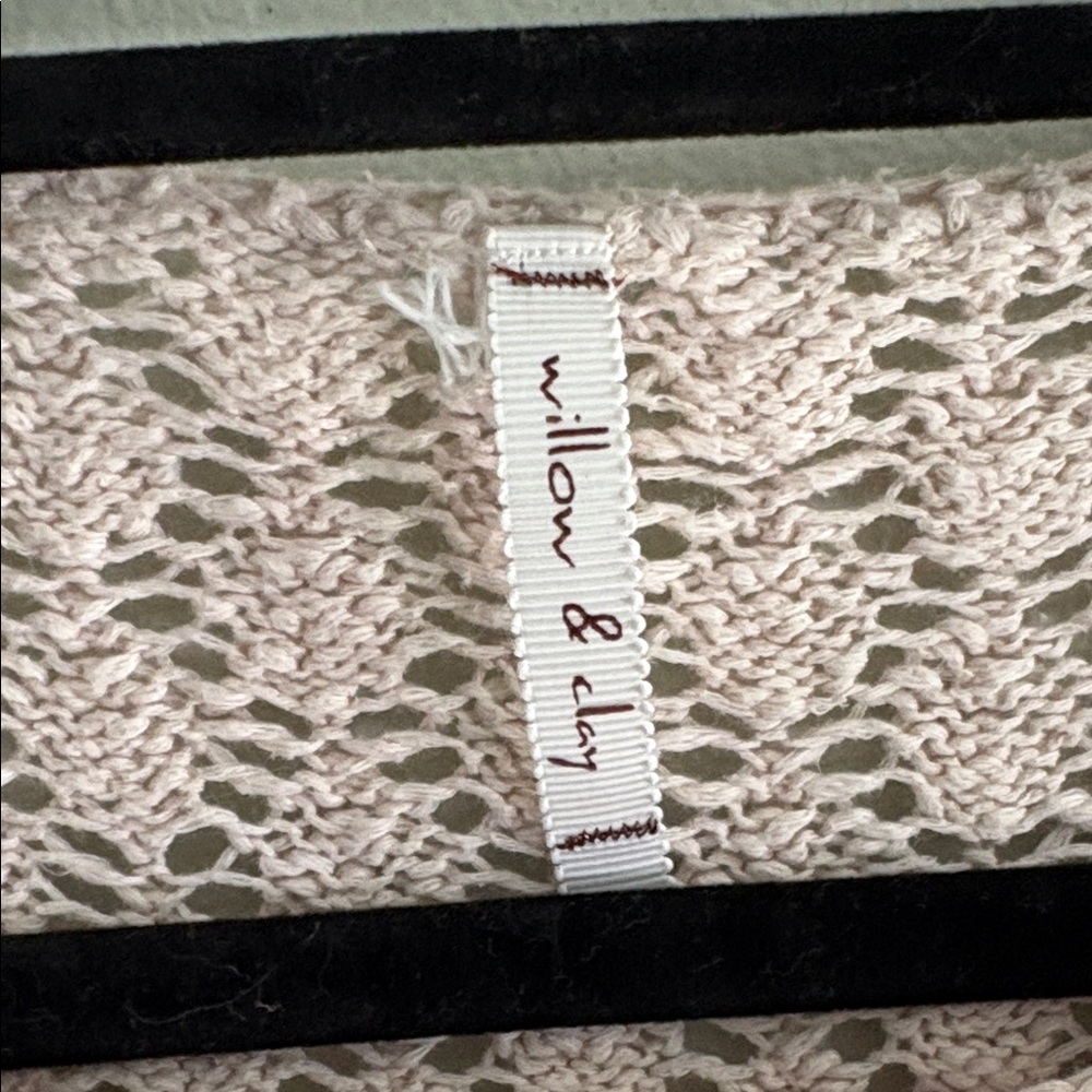 Willow & Clay Cream cotton Knit Sweater M - Picture 2 of 7